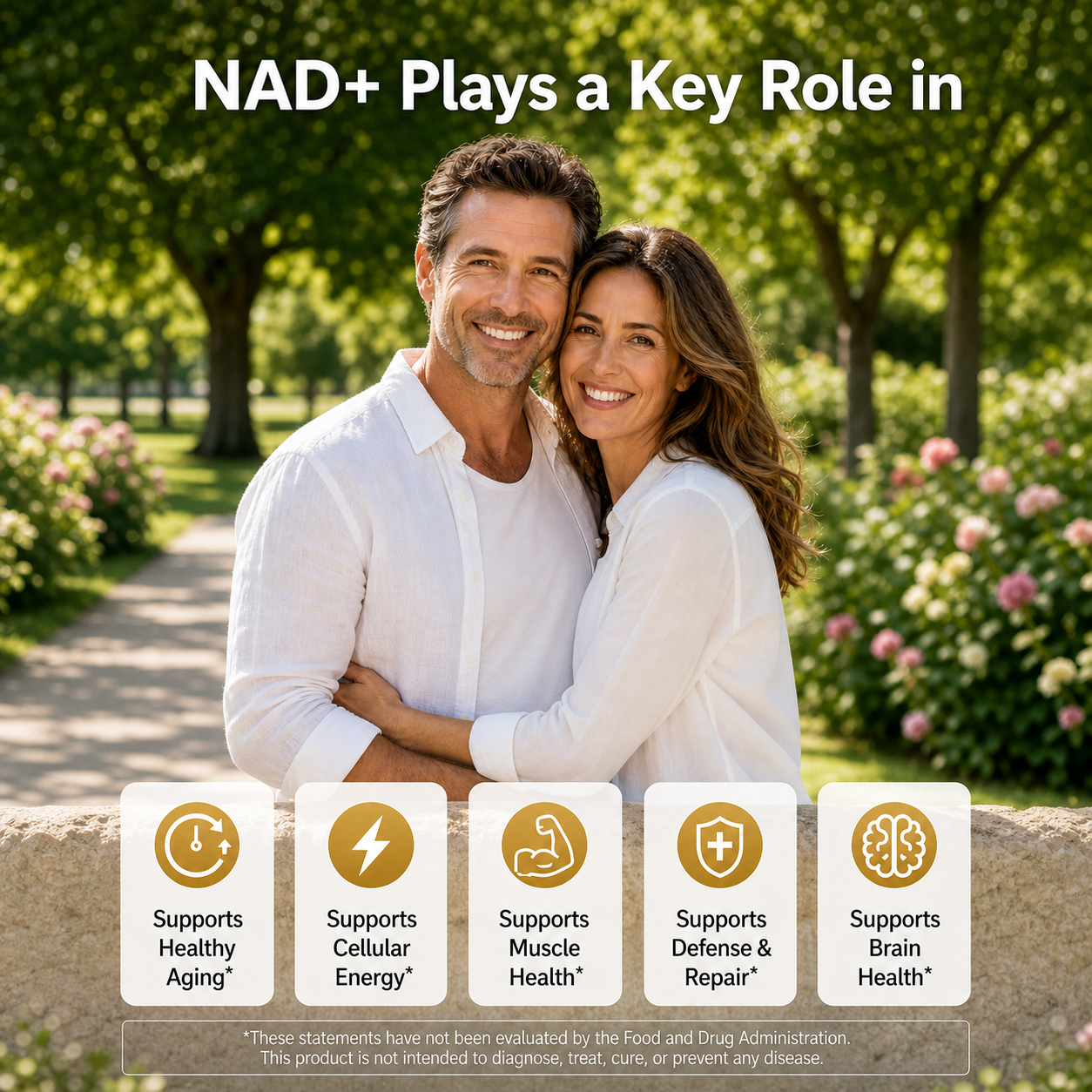 AskTaTa NMN supports healthy aging, cellular energy, muscle health, defense and repair, and brain health — NAD+ supplement for adults